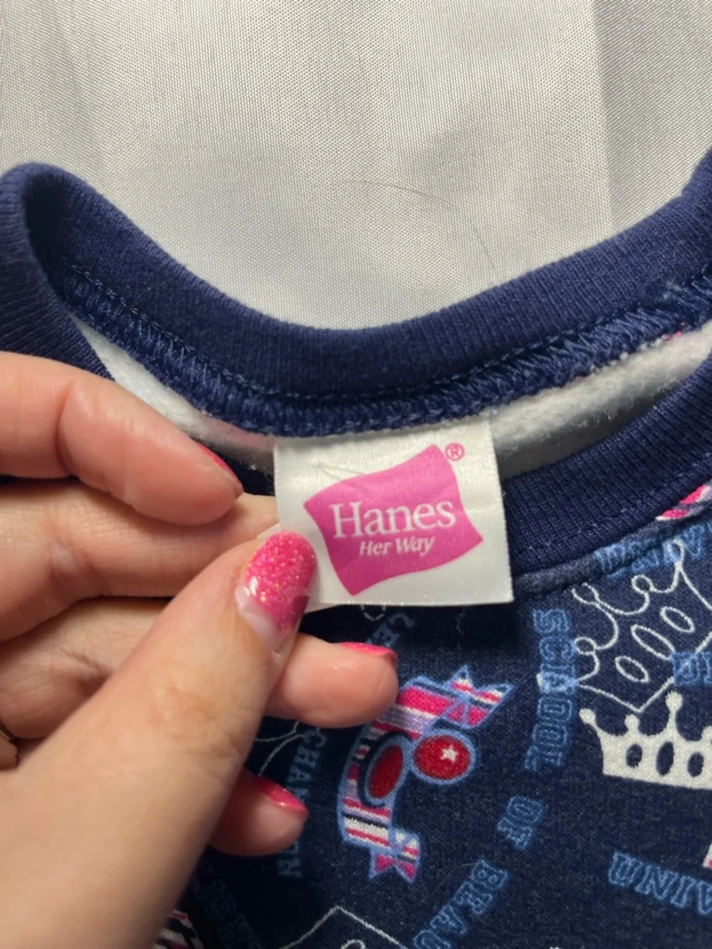 Vintage Hanes Her Way Girls XS 4/5‎ Diva Crown Blue Sweat Set Y2K